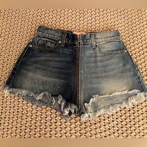 Recipe Denim Zipper shorts